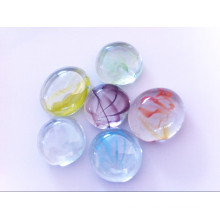 flower glass marble ball, 6 colors